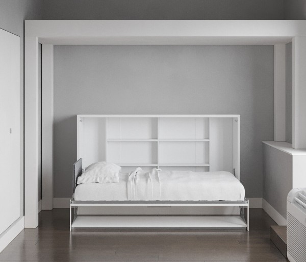 Spazio Twin Size Wall Bed with Desk 22