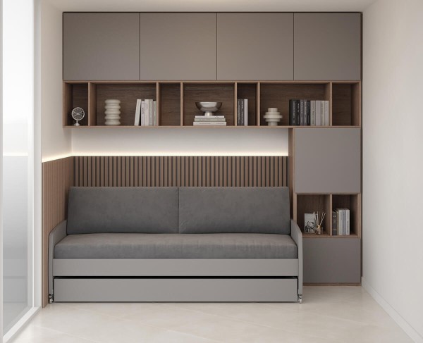 Spazio Twin Size Wall Bed with Desk 7