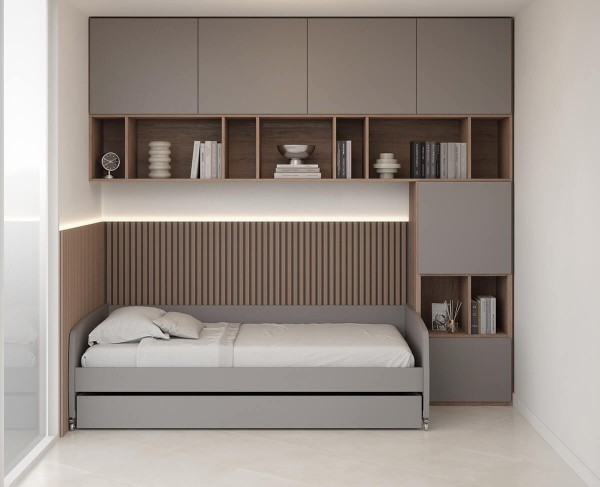 Spazio Twin Size Wall Bed with Desk 8