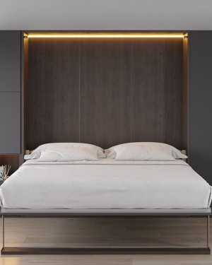 D - Royal King Murphy Bed with Wardrobe