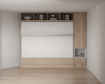 Royal Horizontal Queen Wall Bed with Wardrobe