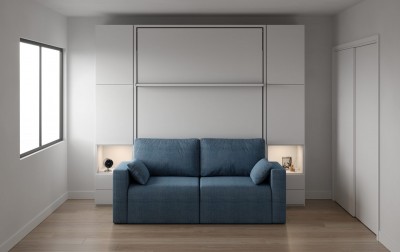 ROYAL Queen Wall Bed with Wardrobe and Bookcase Set