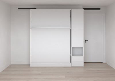 Royal Queen Wall Bed with Wardrobes