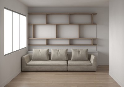 Sofa and Bookcase Set