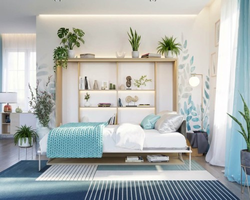 Spazio - Full Size Wall Bed with Desk - view 2