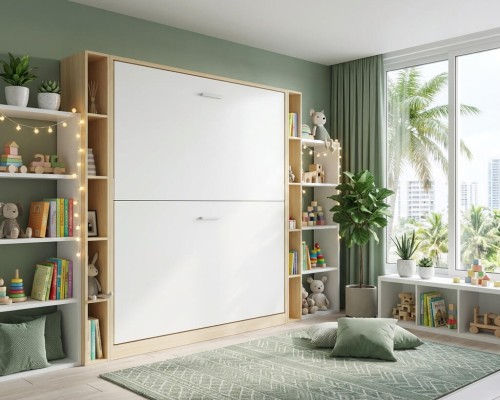 Pensiero Twin Wall Bunk Bed