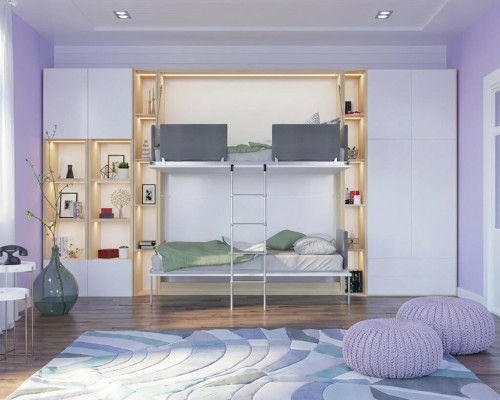 Pensiero Twin Wall Bunk Bed