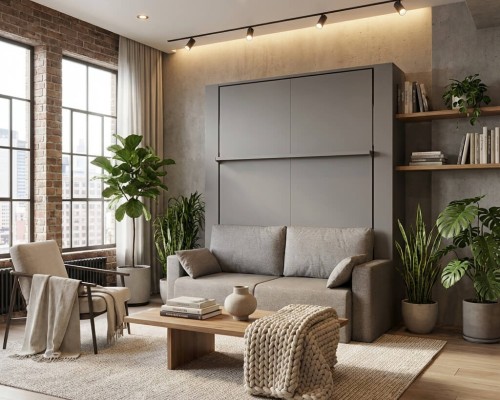 Slate Grey Nova Queen Wall Bed