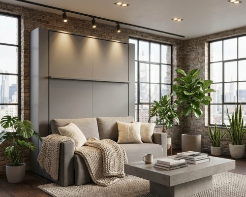 Slate Grey Nova Queen Wall Bed