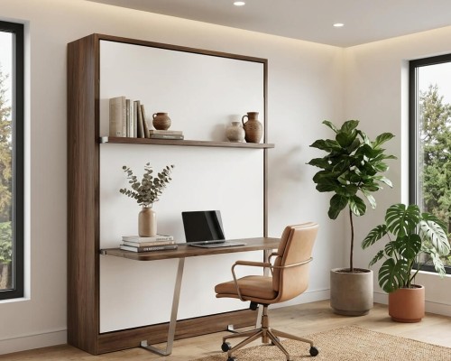Royal Queen Wall Bed With Desk - view 4