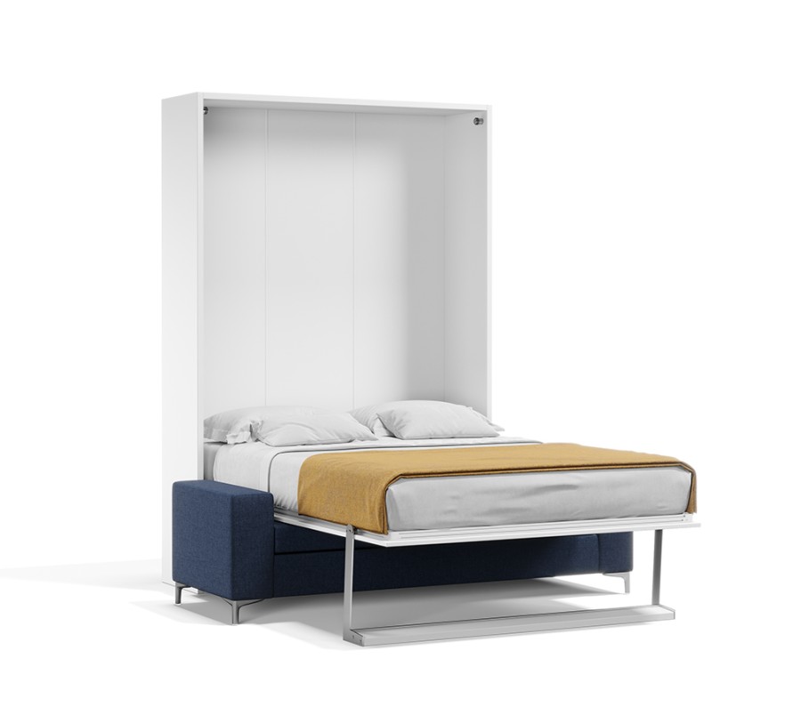 Royal White Queen Wall Bed and Sofa Set