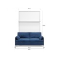 Royal White Queen Wall Bed and Sofa Set