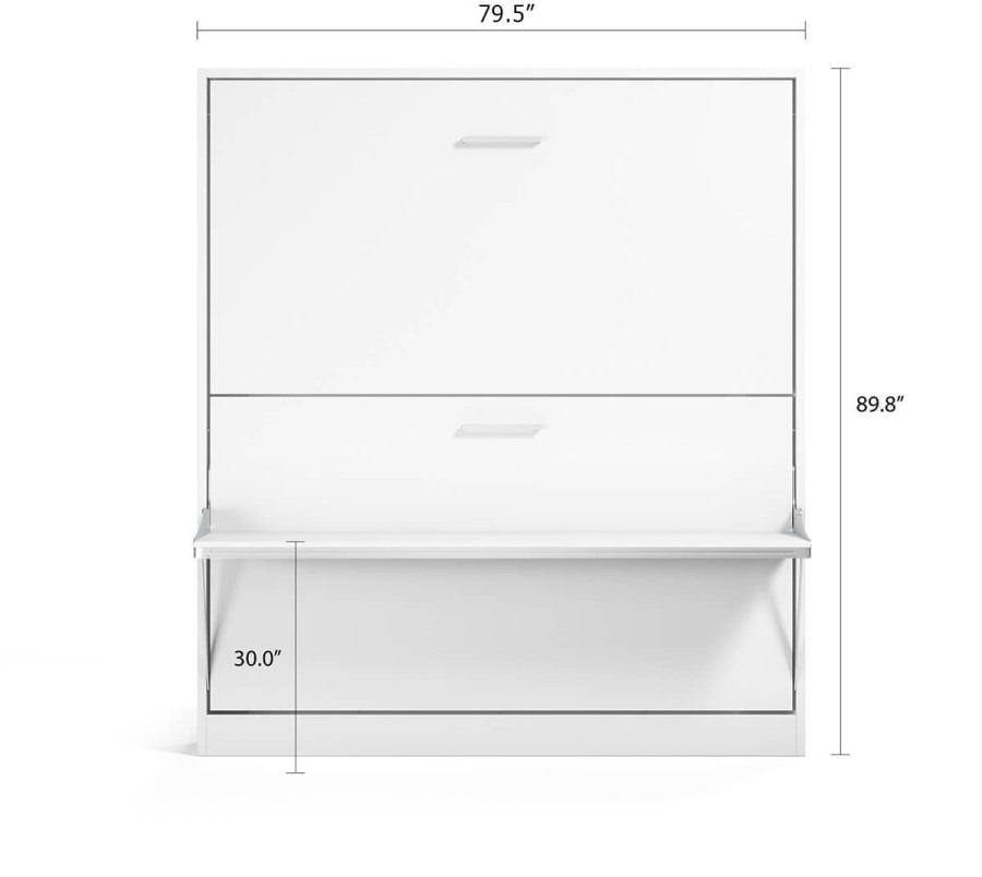 Pensiero Twin Wall Bunk Bed with Desk