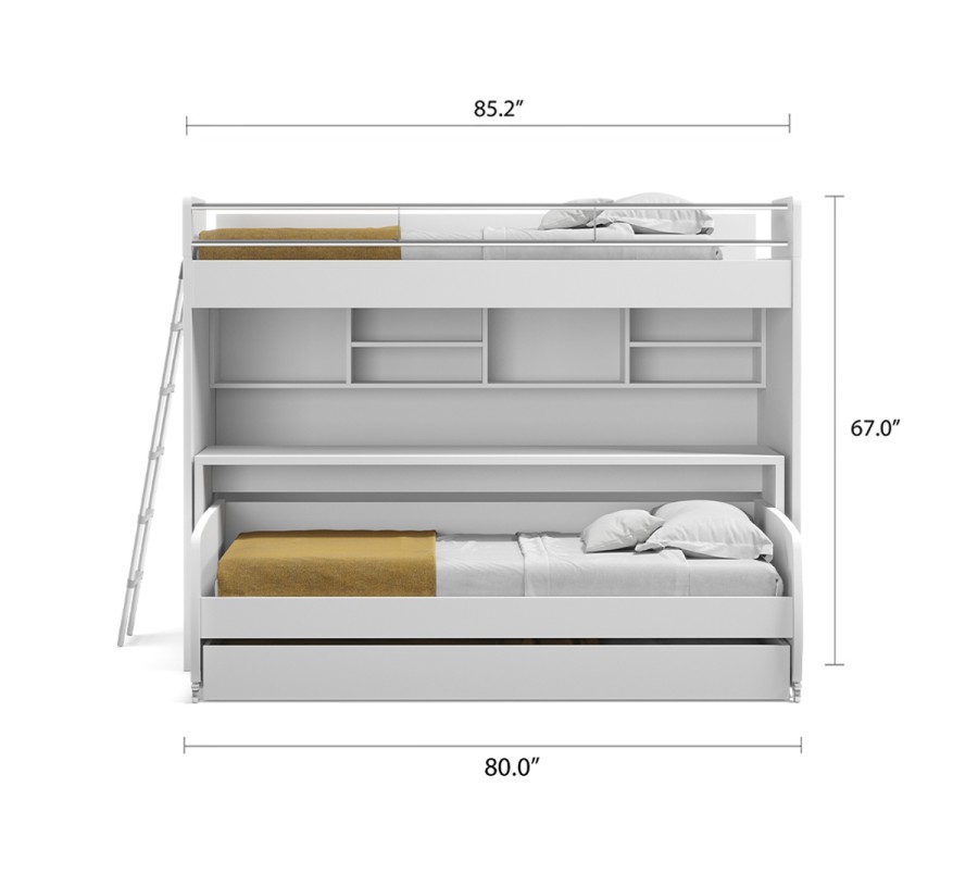 NEW Bel Mondo Twin Over Twin/Twin XL Bunk Bed Set - 2