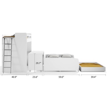 NEW Bel Mondo Twin Over Full/Full XL Bunk Bed Set