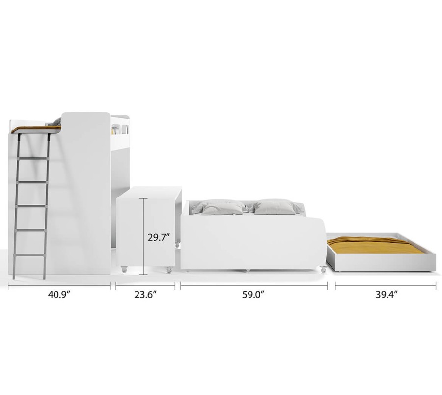 NEW Bel Mondo Twin Over Full/Full XL Bunk Bed Set