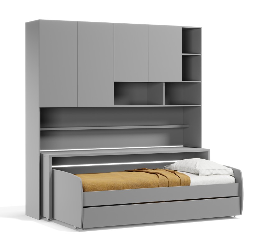 Eco Compact Twin/Twin XL Sofa Bed and Cabinets System