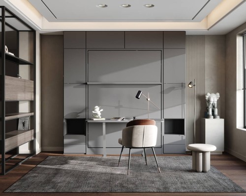 Royal Queen Wall Bed With Desk