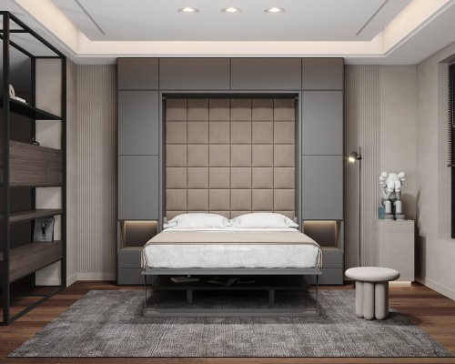 Royal Queen Wall Bed With Desk