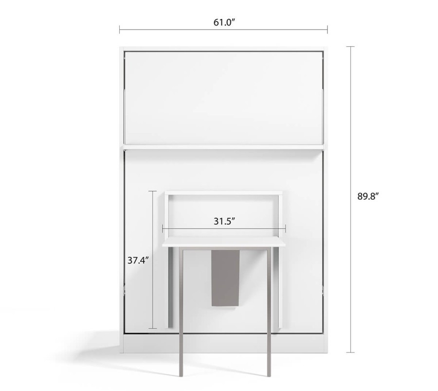 Royal Full / Full XL Wall Bed with Folding Table - 4