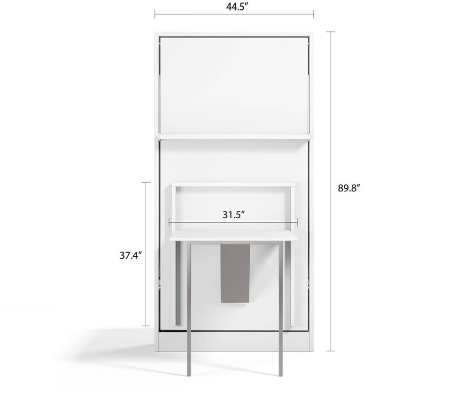Royal Twin / Twin XL Wall Bed with Folding Table