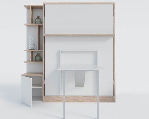 Royal Queen Wall Bed with Folding Table