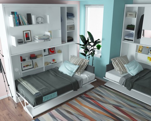 Parete Letto - Twin Wall Bed System with Desk