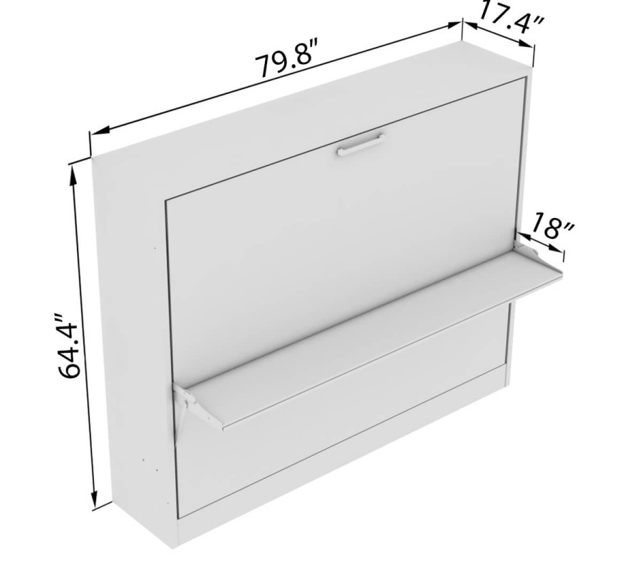 Spazio - Full Size Wall Bed with Desk