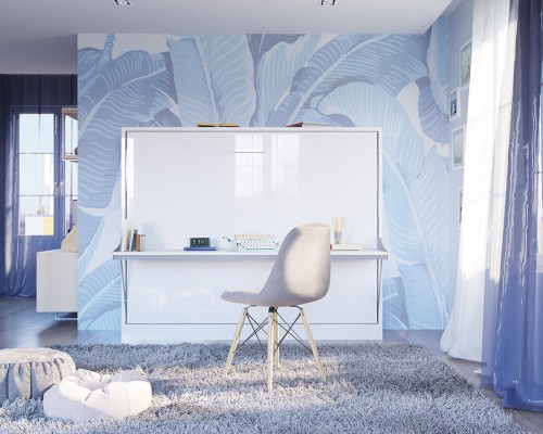 Spazio - Full Size Wall Bed with Desk