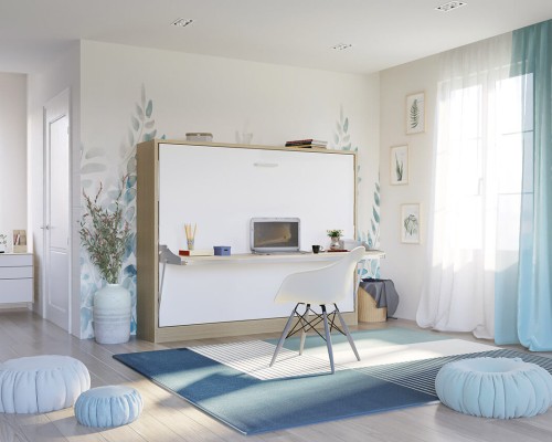 Spazio - Full Size Wall Bed with Desk
