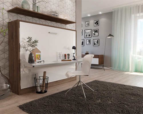 Spazio - Full Size Wall Bed with Desk