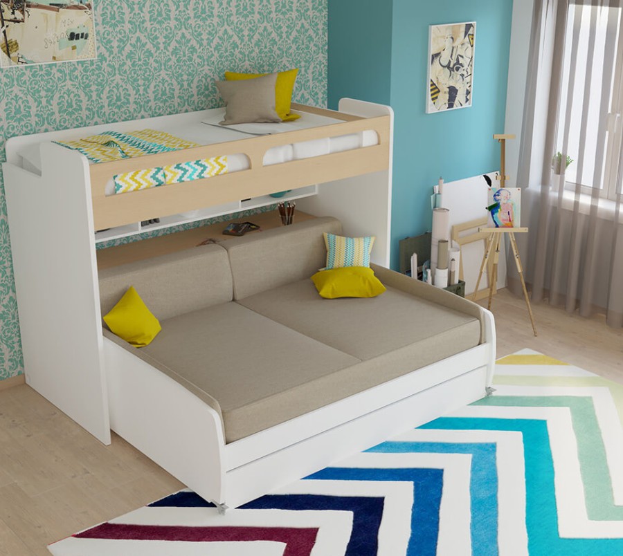 Full Mattress Cover 2 Cushions and 2 PC Side Pillows Set