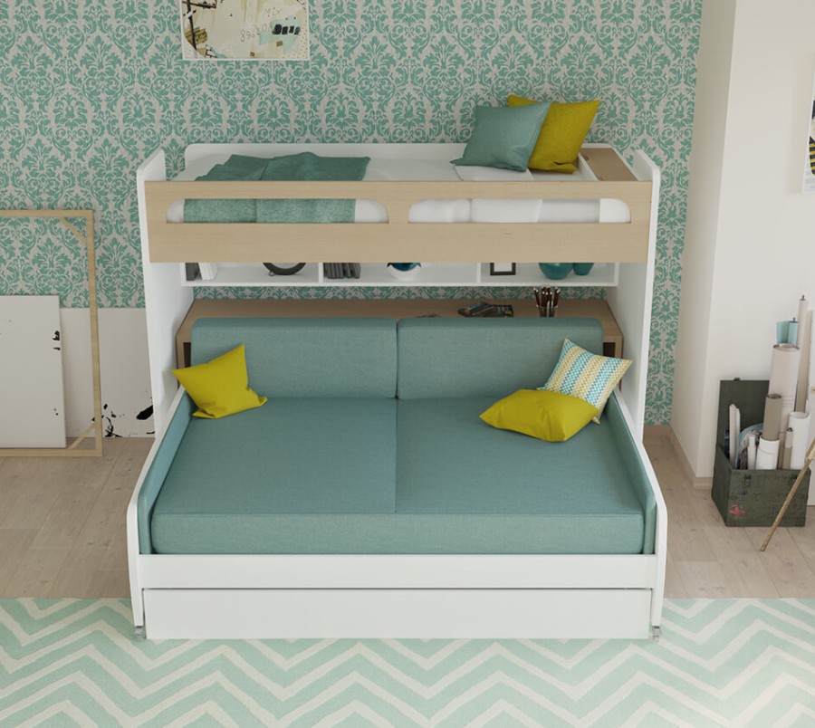 Full Mattress Cover 2 Cushions and 2 PC Side Pillows Set