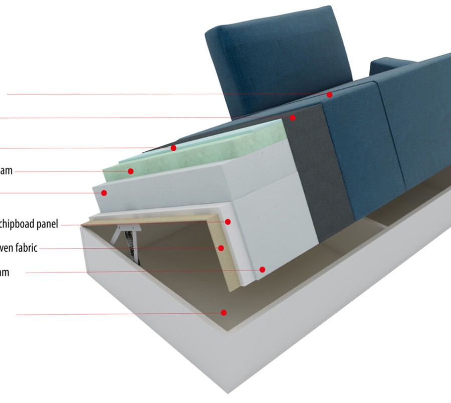 Royal Vertical Queen 2 Seat Storage Sofa
