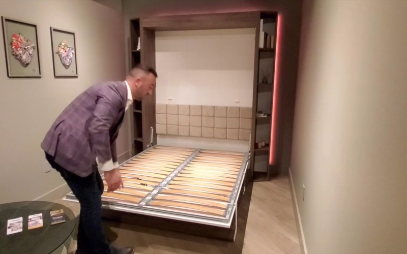 Royal Queen Wall Bed With Desk