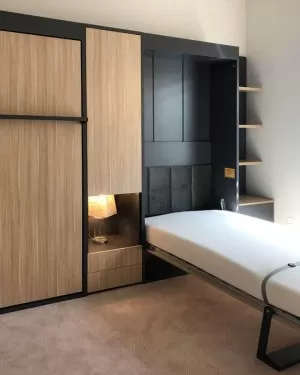 C - Royal Twin / Twin XL Wall Bed with Wardrobe