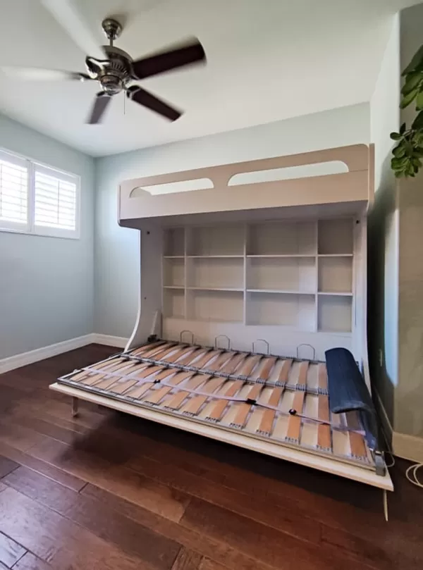 Castello Twin Over Full Wall Bunk Bed with Desk 1