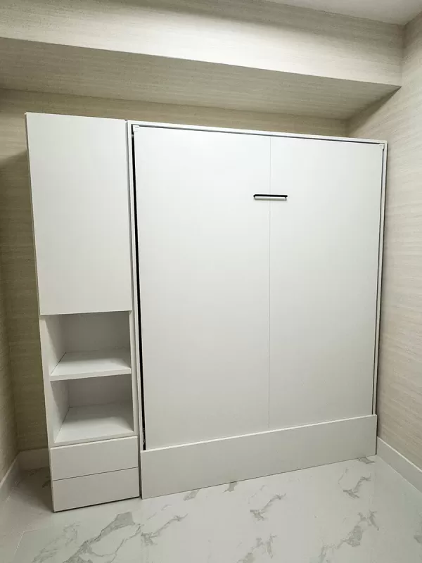 Loft Bed Queen Size with Wardrobe