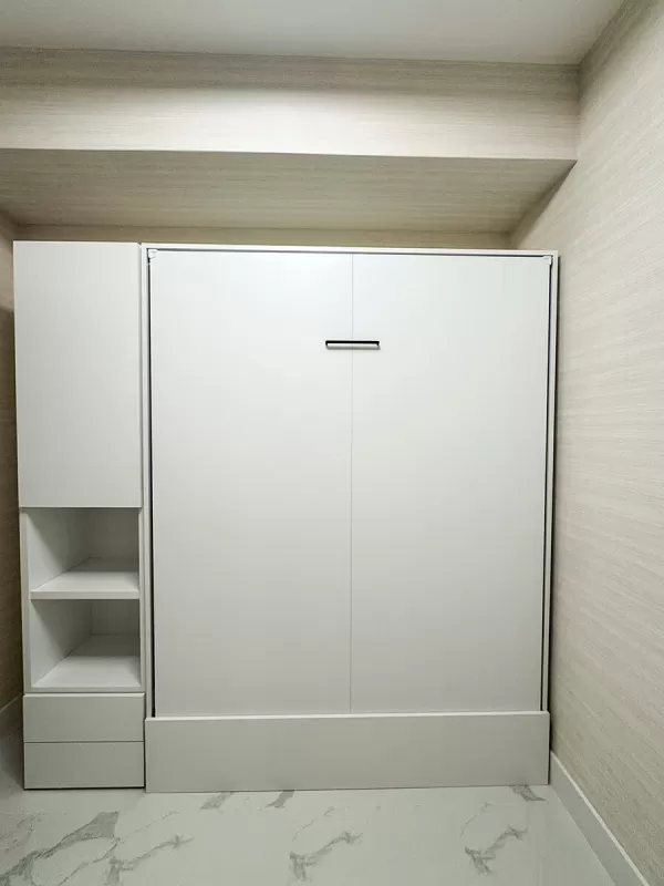 Loft Bed Queen Size with Wardrobe