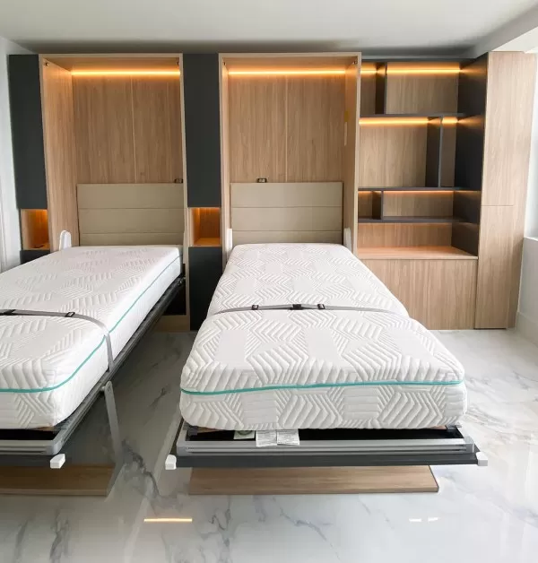 ROYAL Full Wall Bed with Bookcase 6