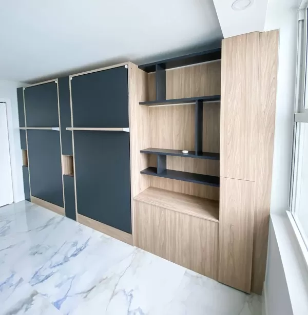 ROYAL Full Wall Bed with Bookcase 7