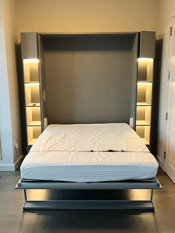 ROYAL Queen Wall Bed with Bookcase Set 121