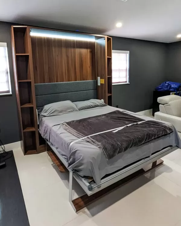 ROYAL Queen Wall Bed with Bookcase Set 128