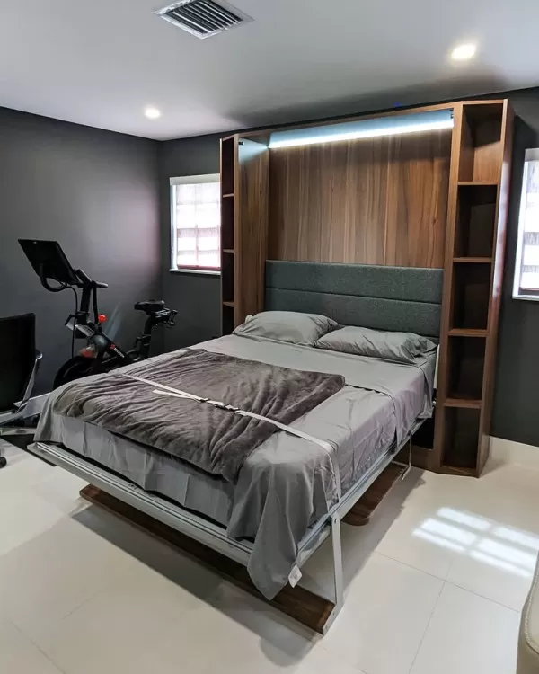 ROYAL Queen Wall Bed with Bookcase Set 132