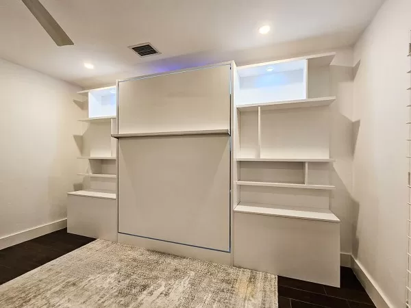 Royal Queen Wall Bed with Bookcase Set