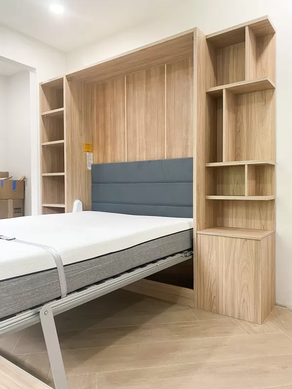 ROYAL Queen Wall Bed with Bookcase Set 148