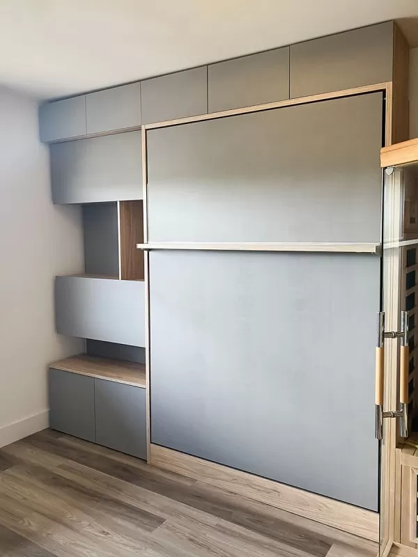 ROYAL Queen Wall Bed with Bookcase Set 153