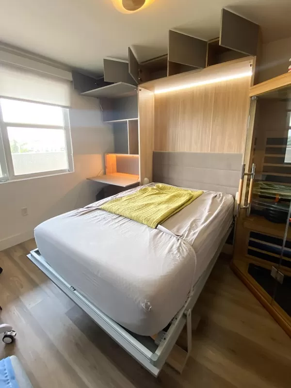 ROYAL Queen Wall Bed with Bookcase Set 155