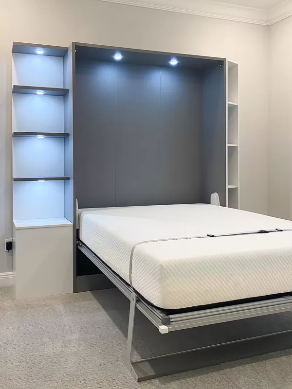 ROYAL Queen Wall Bed with Bookcase Set 163