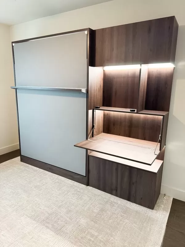 ROYAL Queen Wall Bed with Bookcase Set 180